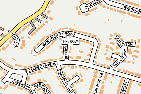 HP6 6QW map - OS OpenMap – Local (Ordnance Survey) HP6 6QW map - OS OpenMap – Local (Ordnance Survey)