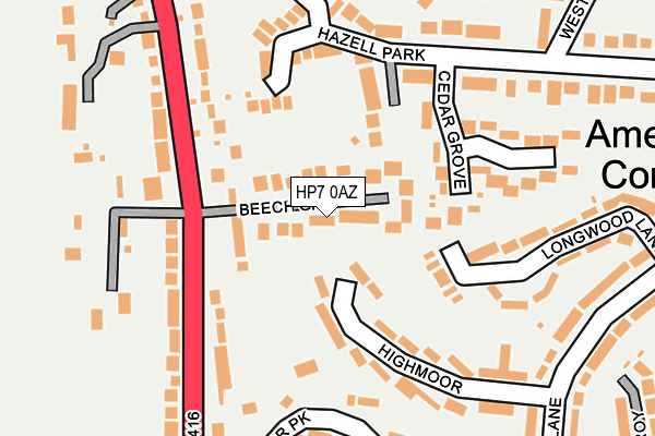 HP7 0AZ map - OS OpenMap – Local (Ordnance Survey) HP7 0AZ map - OS OpenMap – Local (Ordnance Survey)