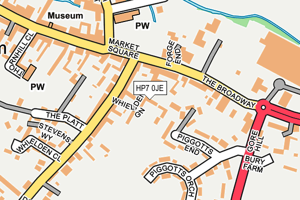 HP7 0JE map - OS OpenMap – Local (Ordnance Survey) HP7 0JE map - OS OpenMap – Local (Ordnance Survey)