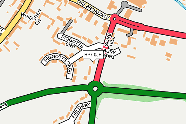 HP7 0JH map - OS OpenMap – Local (Ordnance Survey) HP7 0JH map - OS OpenMap – Local (Ordnance Survey)