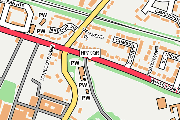 HP7 9QR map - OS OpenMap – Local (Ordnance Survey) HP7 9QR map - OS OpenMap – Local (Ordnance Survey)