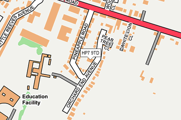 HP7 9TD map - OS OpenMap – Local (Ordnance Survey) HP7 9TD map - OS OpenMap – Local (Ordnance Survey)