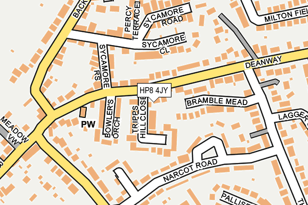 HP8 4JY map - OS OpenMap – Local (Ordnance Survey) HP8 4JY map - OS OpenMap – Local (Ordnance Survey)