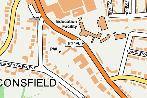 HP9 1AD map - OS OpenMap – Local (Ordnance Survey) HP9 1AD map - OS OpenMap – Local (Ordnance Survey)
