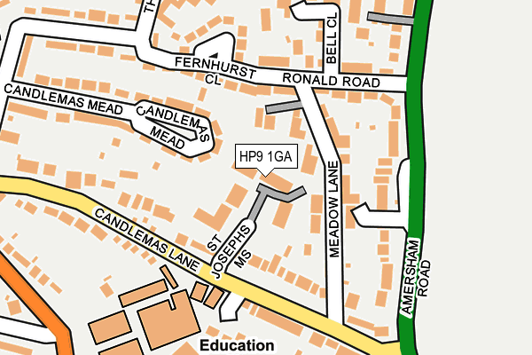 HP9 1GA map - OS OpenMap – Local (Ordnance Survey) HP9 1GA map - OS OpenMap – Local (Ordnance Survey)