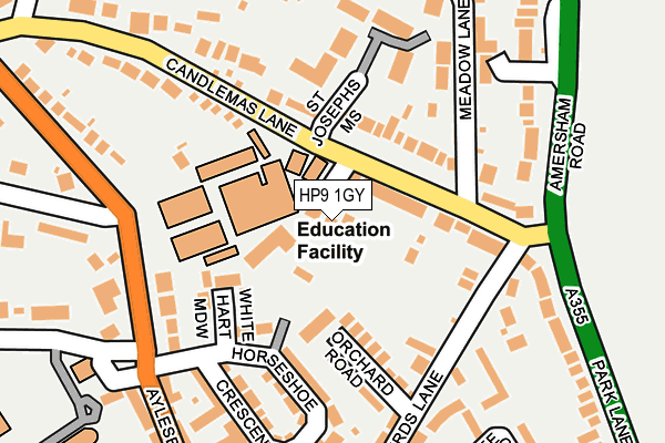 HP9 1GY map - OS OpenMap – Local (Ordnance Survey) HP9 1GY map - OS OpenMap – Local (Ordnance Survey)