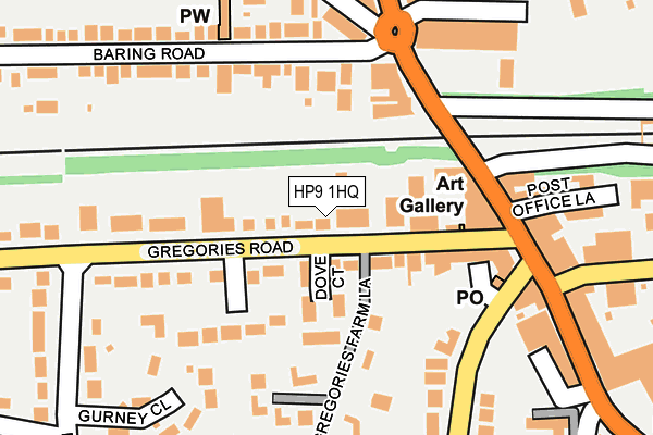 HP9 1HQ map - OS OpenMap – Local (Ordnance Survey) HP9 1HQ map - OS OpenMap – Local (Ordnance Survey)