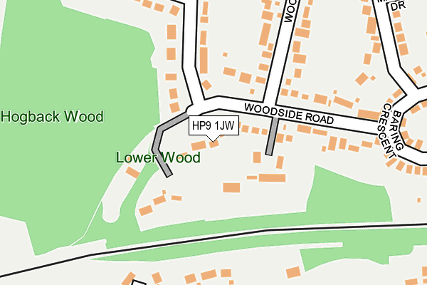 HP9 1JW map - OS OpenMap – Local (Ordnance Survey)