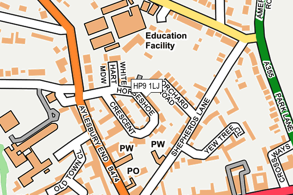 HP9 1LJ map - OS OpenMap – Local (Ordnance Survey) HP9 1LJ map - OS OpenMap – Local (Ordnance Survey)