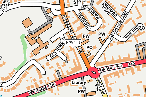 HP9 1LU map - OS OpenMap – Local (Ordnance Survey) HP9 1LU map - OS OpenMap – Local (Ordnance Survey)