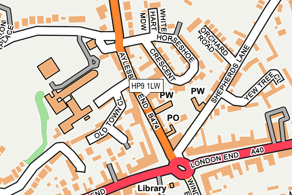 HP9 1LW map - OS OpenMap – Local (Ordnance Survey) HP9 1LW map - OS OpenMap – Local (Ordnance Survey)