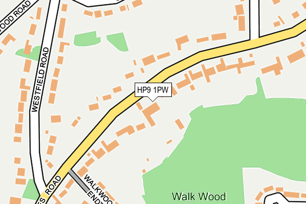 HP9 1PW map - OS OpenMap – Local (Ordnance Survey) HP9 1PW map - OS OpenMap – Local (Ordnance Survey)