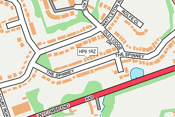 HP9 1RZ map - OS OpenMap – Local (Ordnance Survey) HP9 1RZ map - OS OpenMap – Local (Ordnance Survey)