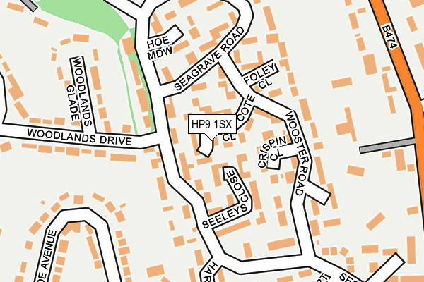 HP9 1SX map - OS OpenMap – Local (Ordnance Survey) HP9 1SX map - OS OpenMap – Local (Ordnance Survey)