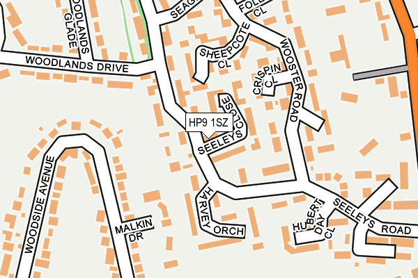 HP9 1SZ map - OS OpenMap – Local (Ordnance Survey) HP9 1SZ map - OS OpenMap – Local (Ordnance Survey)