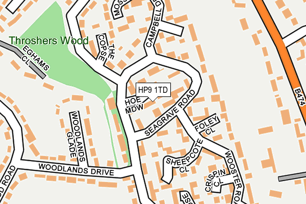 HP9 1TD map - OS OpenMap – Local (Ordnance Survey) HP9 1TD map - OS OpenMap – Local (Ordnance Survey)