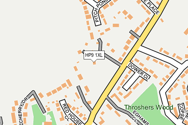 HP9 1XL map - OS OpenMap – Local (Ordnance Survey) HP9 1XL map - OS OpenMap – Local (Ordnance Survey)