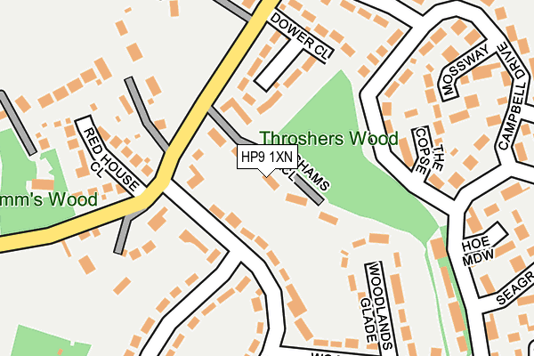 HP9 1XN map - OS OpenMap – Local (Ordnance Survey) HP9 1XN map - OS OpenMap – Local (Ordnance Survey)