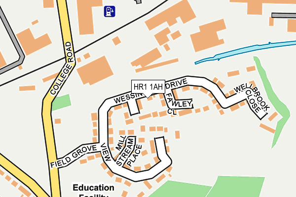 HR1 1AH map - OS OpenMap – Local (Ordnance Survey) HR1 1AH map - OS OpenMap – Local (Ordnance Survey)