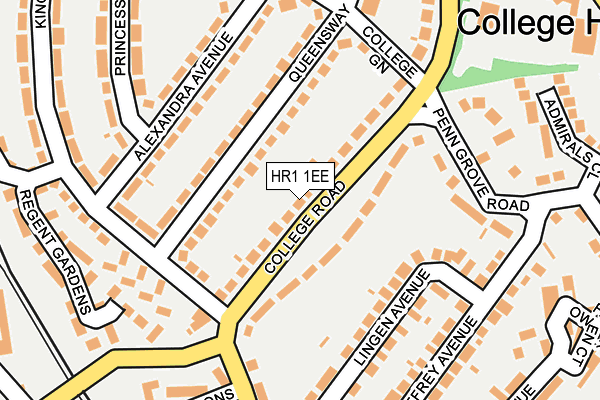 HR1 1EE map - OS OpenMap – Local (Ordnance Survey) HR1 1EE map - OS OpenMap – Local (Ordnance Survey)