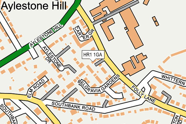 HR1 1GA map - OS OpenMap – Local (Ordnance Survey) HR1 1GA map - OS OpenMap – Local (Ordnance Survey)