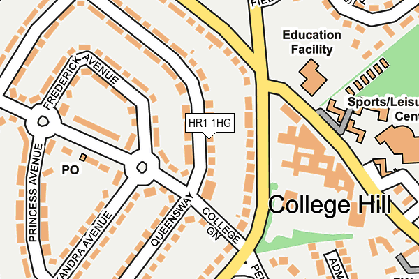 HR1 1HG map - OS OpenMap – Local (Ordnance Survey) HR1 1HG map - OS OpenMap – Local (Ordnance Survey)