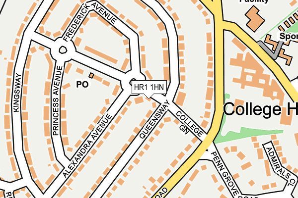 HR1 1HN map - OS OpenMap – Local (Ordnance Survey) HR1 1HN map - OS OpenMap – Local (Ordnance Survey)