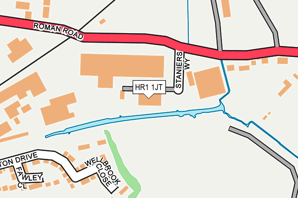 HR1 1JT map - OS OpenMap – Local (Ordnance Survey)
