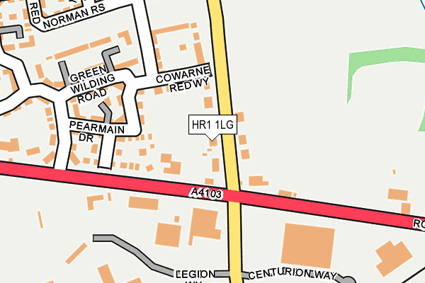 HR1 1LG map - OS OpenMap – Local (Ordnance Survey) HR1 1LG map - OS OpenMap – Local (Ordnance Survey)