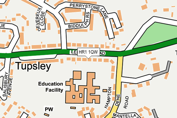 HR1 1QW map - OS OpenMap – Local (Ordnance Survey) HR1 1QW map - OS OpenMap – Local (Ordnance Survey)