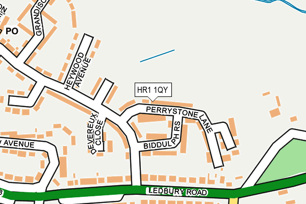 HR1 1QY map - OS OpenMap – Local (Ordnance Survey) HR1 1QY map - OS OpenMap – Local (Ordnance Survey)