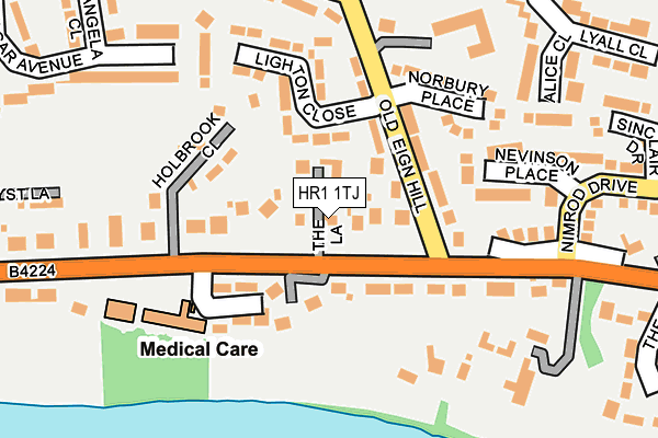 HR1 1TJ map - OS OpenMap – Local (Ordnance Survey)