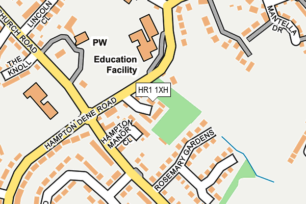HR1 1XH map - OS OpenMap – Local (Ordnance Survey) HR1 1XH map - OS OpenMap – Local (Ordnance Survey)