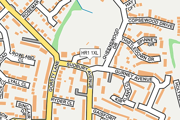 HR1 1XL map - OS OpenMap – Local (Ordnance Survey) HR1 1XL map - OS OpenMap – Local (Ordnance Survey)