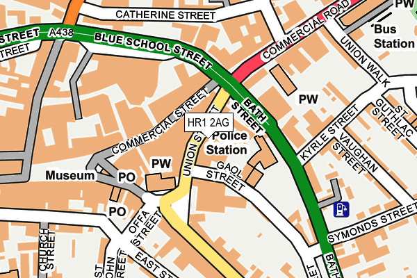 HR1 2AG map - OS OpenMap – Local (Ordnance Survey) HR1 2AG map - OS OpenMap – Local (Ordnance Survey)