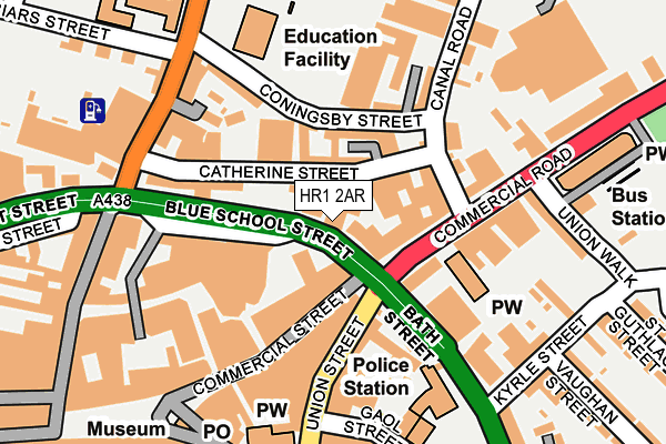 HR1 2AR map - OS OpenMap – Local (Ordnance Survey) HR1 2AR map - OS OpenMap – Local (Ordnance Survey)
