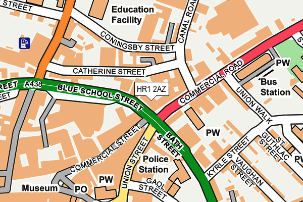 HR1 2AZ map - OS OpenMap – Local (Ordnance Survey) HR1 2AZ map - OS OpenMap – Local (Ordnance Survey)