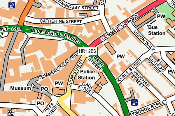 HR1 2BS map - OS OpenMap – Local (Ordnance Survey) HR1 2BS map - OS OpenMap – Local (Ordnance Survey)