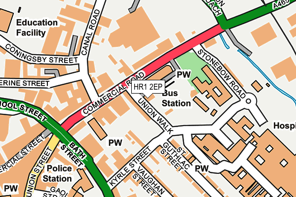 HR1 2EP map - OS OpenMap – Local (Ordnance Survey) HR1 2EP map - OS OpenMap – Local (Ordnance Survey)