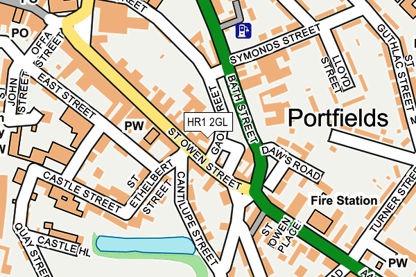 HR1 2GL map - OS OpenMap – Local (Ordnance Survey)