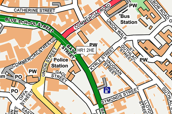 HR1 2HE map - OS OpenMap – Local (Ordnance Survey)