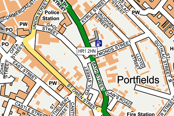HR1 2HN map - OS OpenMap – Local (Ordnance Survey) HR1 2HN map - OS OpenMap – Local (Ordnance Survey)