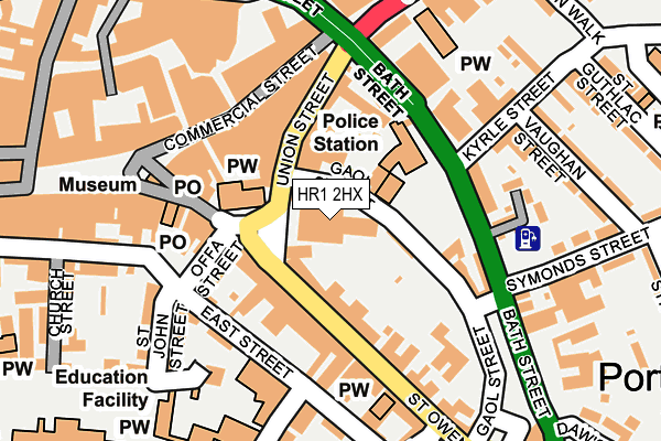 HR1 2HX map - OS OpenMap – Local (Ordnance Survey) HR1 2HX map - OS OpenMap – Local (Ordnance Survey)