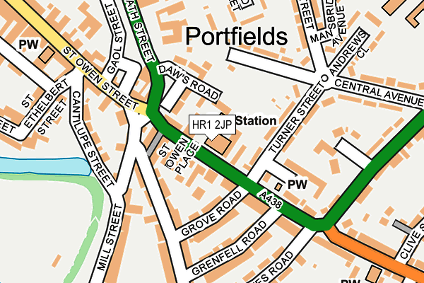 HR1 2JP map - OS OpenMap – Local (Ordnance Survey) HR1 2JP map - OS OpenMap – Local (Ordnance Survey)