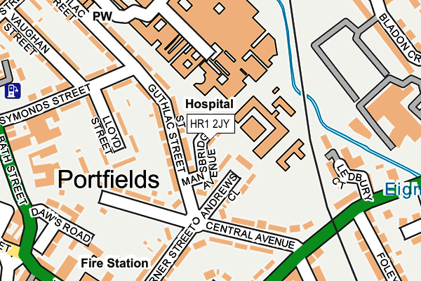 HR1 2JY map - OS OpenMap – Local (Ordnance Survey) HR1 2JY map - OS OpenMap – Local (Ordnance Survey)
