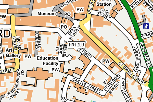 HR1 2LU map - OS OpenMap – Local (Ordnance Survey) HR1 2LU map - OS OpenMap – Local (Ordnance Survey)