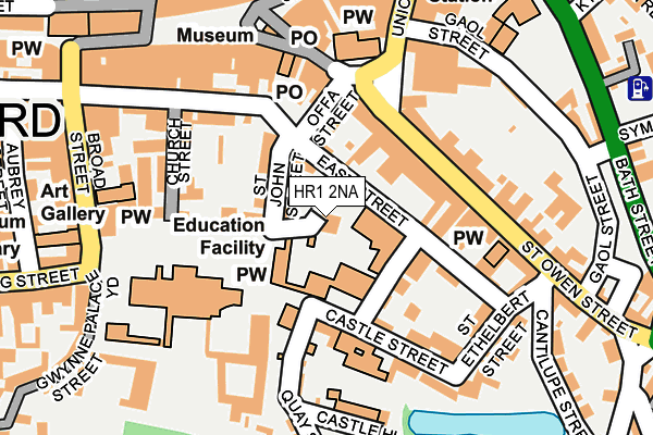 HR1 2NA map - OS OpenMap – Local (Ordnance Survey) HR1 2NA map - OS OpenMap – Local (Ordnance Survey)