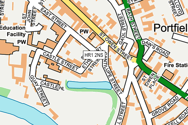 HR1 2NS map - OS OpenMap – Local (Ordnance Survey) HR1 2NS map - OS OpenMap – Local (Ordnance Survey)
