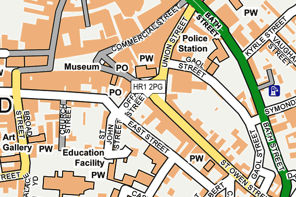 HR1 2PG map - OS OpenMap – Local (Ordnance Survey) HR1 2PG map - OS OpenMap – Local (Ordnance Survey)