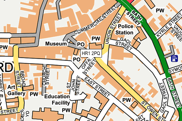 HR1 2PQ map - OS OpenMap – Local (Ordnance Survey) HR1 2PQ map - OS OpenMap – Local (Ordnance Survey)